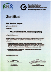 KNX-Grundkurs mit Abschlussprüfung